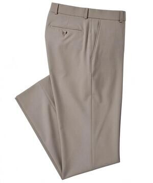 NEW BALLIN men's comfort-eze commuter bi-stretch gabardine trouser in stone